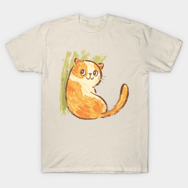 Smile of fat cat T-Shirt by sanogawa